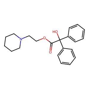 2-(1-Piperidinyl)ethyl alpha-hydroxy-alpha-phenylbenzeneacetate structure