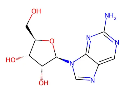 2-(2-Aminopurin-9-yl)-5-(hydroxymethyl)oxolane-3,4-diol structure