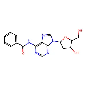 N-benzoyl-2'-deoxyadenosine structure