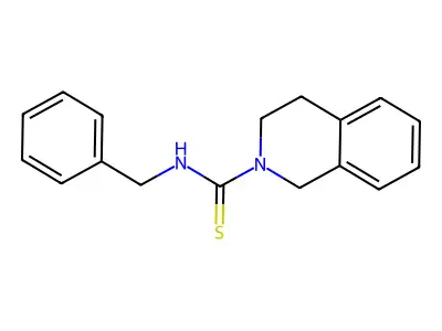 N-benzyl-3,4-dihydro-1H-isoquinoline-2-carbothioamide structure