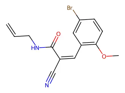 3-(5-bromo-2-methoxyphenyl)-2-cyano-N-(prop-2-en-1-yl)prop-2-enamide structure