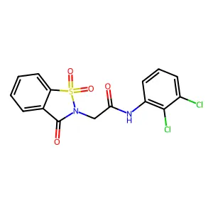 N-(2,3-dichlorophenyl)-2-(1,1,3-trioxo-1,2-benzothiazol-2-yl)acetamide structure