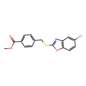 Methyl 4-{[(5-chloro-1,3-benzoxazol-2-yl)sulfanyl]methyl}benzoate structure