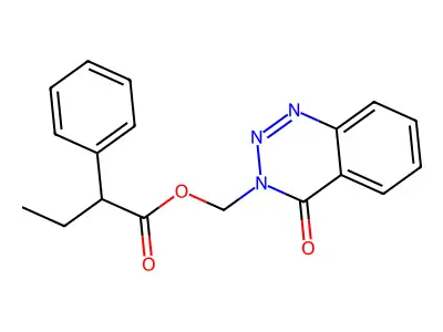 (4-oxobenzo[d][1,2,3]triazin-3(4H)-yl)methyl 2-phenylbutanoate structure