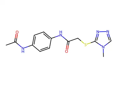 N-(4-acetamidophenyl)-2-[(4-methyl-1,2,4-triazol-3-yl)sulfanyl]acetamide structure