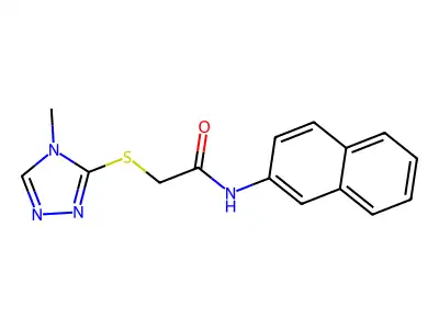 2-[(4-methyl-1,2,4-triazol-3-yl)sulfanyl]-N-naphthalen-2-ylacetamide structure