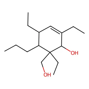 2,4,6-Triethyl-6-(hydroxymethyl)-5-propylcyclohex-2-en-1-ol structure