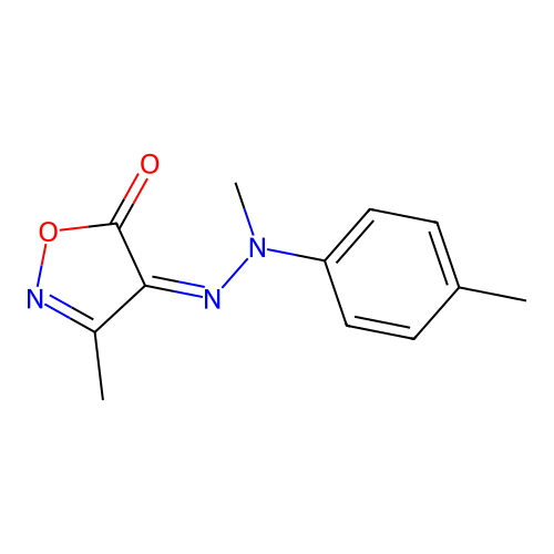 3-Methyl-4-(N,4-dimethylphenylhydrazono)isoxazole-5-one structure