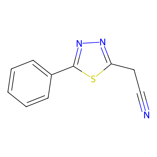 2-(5-Phenyl-1,3,4-thiadiazol-2-yl)acetonitrile structure