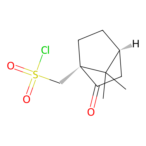 ((1R,4S)-7,7-Dimethyl-2-oxobicyclo(2.2.1)heptan-1-yl)methanesulfonyl chloride structure