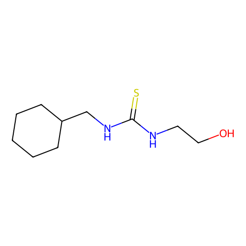1-Cyclohexylmethyl-3-(2-hydroxy-ethyl)-thiourea structure