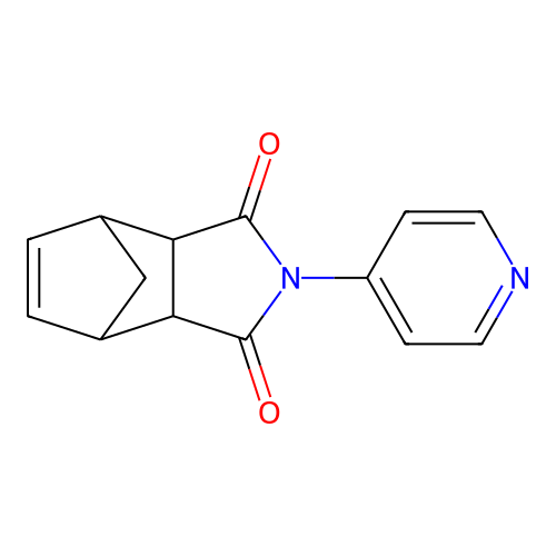 2-(pyridin-4-yl)-3a,4,7,7a-tetrahydro-1H-4,7-methanoisoindole-1,3(2H)-dione structure
