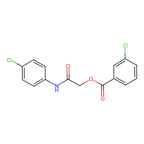 2-[(4-Chlorophenyl)amino]-2-oxoethyl 3-chlorobenzoate structure