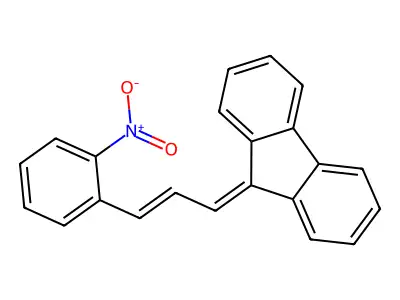 9H-Fluorene,9-[3-(2-nitrophenyl)-2-propen-1-ylidene]- structure