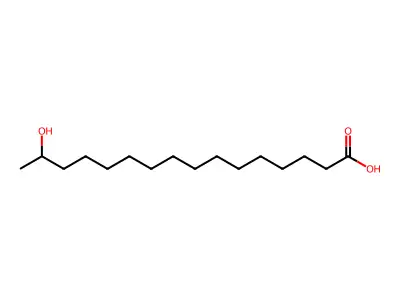 15-Hydroxy-hexadecanoic acid structure