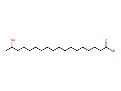 17-Hydroxy stearic acid structure