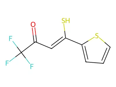1,1,1-Trifluoro-4-(2-thienyl)-4-mercaptobut-3-en-2-on structure