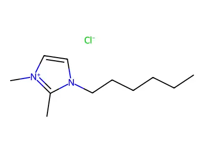 1-Hexyl-2,3-dimethylimidazolium chloride structure