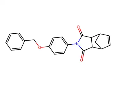 2-[4-(benzyloxy)phenyl]-3a,4,7,7a-tetrahydro-1H-4,7-methanoisoindole-1,3(2H)-dione structure