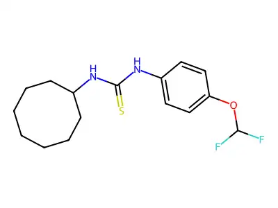 1-Cyclooctyl-3-[4-(difluoromethoxy)phenyl]thiourea structure