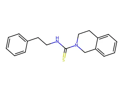 N-(2-phenylethyl)-3,4-dihydro-2(1H)-isoquinolinecarbothioamide structure