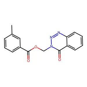 (4-Oxo-1,2,3-benzotriazin-3-yl)methyl 3-methylbenzoate structure
