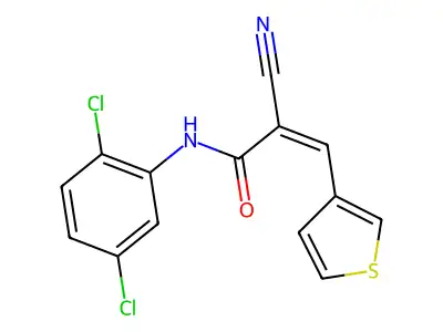 (Z)-2-Cyano-N-(2,5-dichlorophenyl)-3-thiophen-3-ylprop-2-enamide structure