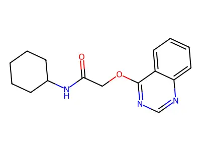 N-Cyclohexyl-2-(4-quinazolinyloxy)acetamide structure