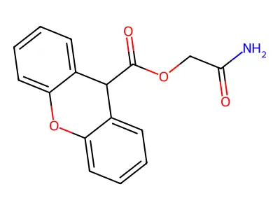 (2-amino-2-oxoethyl) 9H-xanthene-9-carboxylate structure