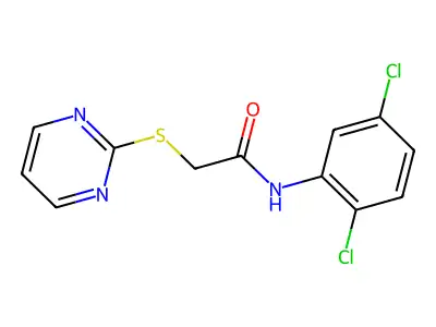 N-(2,5-dichlorophenyl)-2-pyrimidin-2-ylsulfanylacetamide structure