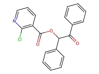 2-Oxo-1,2-diphenylethyl 2-chloropyridine-3-carboxylate structure