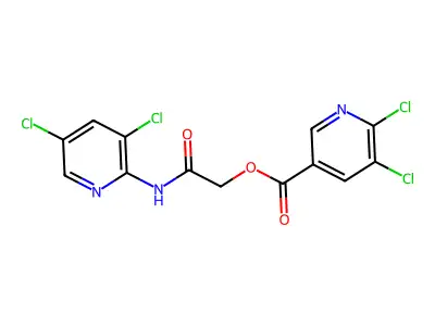 [(3,5-Dichloropyridin-2-yl)carbamoyl]methyl 5,6-dichloropyridine-3-carboxylate structure