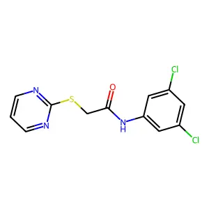 N-(3,5-dichlorophenyl)-2-(pyrimidin-2-ylsulfanyl)acetamide structure