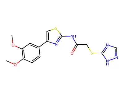 n-[4-(3,4-dimethoxyphenyl)-1,3-thiazol-2-yl]-2-(4h-1,2,4-triazol-3-ylsulfanyl)acetamide structure
