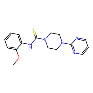 N-(2-methoxyphenyl)-4-pyrimidin-2-ylpiperazine-1-carbothioamide structure