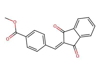 Methyl 4-((1,3-dioxoindan-2-ylidene)methyl)benzoate structure