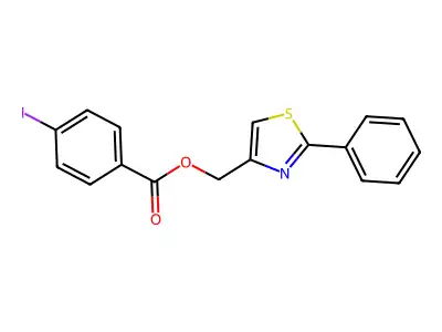 (2-Phenyl-1,3-thiazol-4-yl)methyl 4-iodobenzoate structure