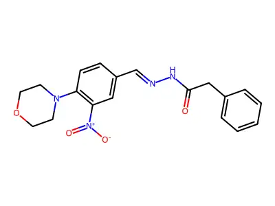 Benzeneacetic acid, 2-[[4-(4-morpholinyl)-3-nitrophenyl]methylene]hydrazide structure