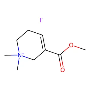 Pyridinium, 1,2,5,6-tetrahydro-3-(methoxycarbonyl)-1,1-dimethyl-, iodide (1:1) structure
