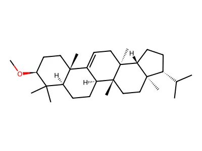 A'-Neo-26,28-dinorgammacer-9(11)-ene, 3-methoxy-13,17-dimethyl-, (3beta,21beta)- structure