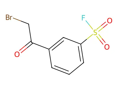 Benzenesulfonyl fluoride, 3-(bromoacetyl)- structure