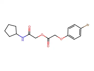 [2-(Cyclopentylamino)-2-oxoethyl] 2-(4-bromophenoxy)acetate structure