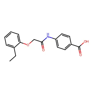 4-[2-(2-Ethylphenoxy)acetamido]benzoic acid structure
