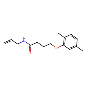 4-(2,5-dimethylphenoxy)-N-prop-2-enylbutanamide structure