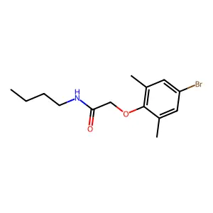 2-(4-bromo-2,6-dimethylphenoxy)-N-butylacetamide structure