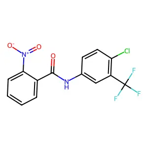 N-[4-chloro-3-(trifluoromethyl)phenyl]-2-nitrobenzamide structure