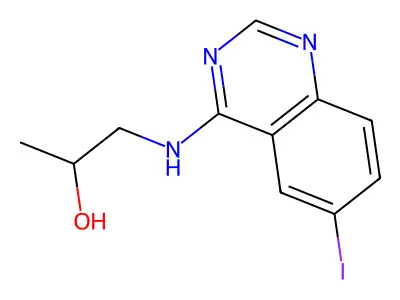 1-[(6-Iodoquinazolin-4-yl)amino]propan-2-ol structure