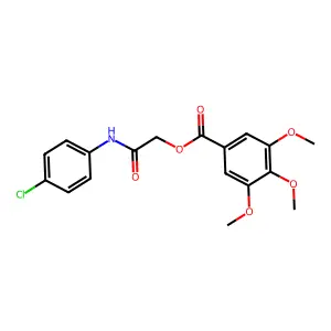[2-(4-Chloroanilino)-2-oxoethyl] 3,4,5-trimethoxybenzoate structure