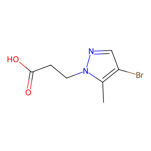 3-(4-bromo-5-methyl-1H-pyrazol-1-yl)propanoic acid structure
