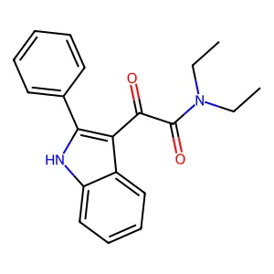 N,N-diethyl-2-oxo-2-(2-phenyl-1H-indol-3-yl)acetamide structure